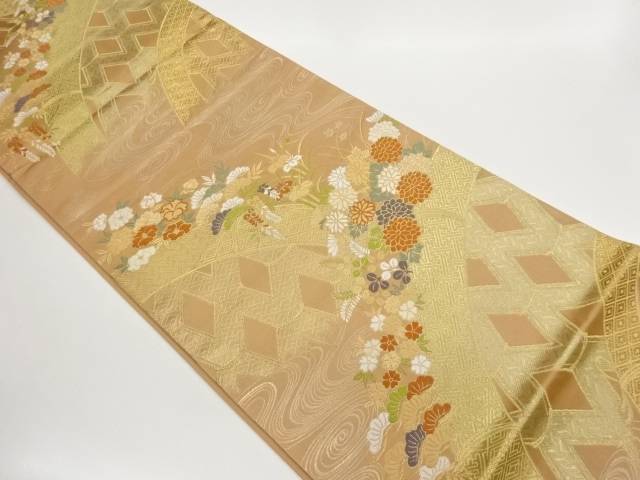光悦垣に花々模様織出し袋帯【中古】【着】【袋帯】｜Kimono-Shinei　２号店