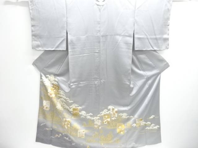 未使用品 仕立て上がり 金彩 色紙に菊・松竹梅模様刺繍一つ紋色留袖【着】【留袖】|Kimono-Shinei 2号店