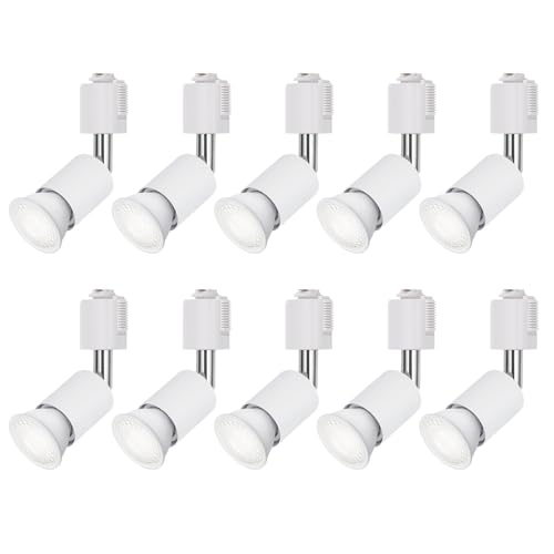 DiCUNO 導管線路用注目の的 E26口金 LED白熱電球付き添い人 60W形好いかげんに 昼白いこと LED注目の的 6W ライティングバー用注目の的 導管線路用物の具 高明快さ 5000K 広角 非調光 白いこと 10個入
