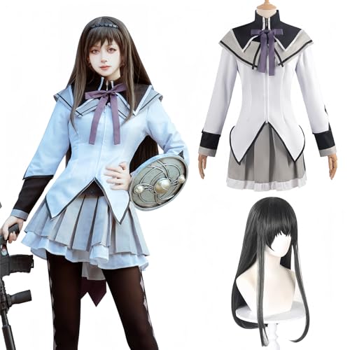 [NOKIJP] まどマギ コスプレ 鹿目まどか 暁美ほむら 美樹さやか 巴マミ 佐倉杏子 魔法少女まどか コスプレ衣装 大人用 文化祭 イベント 仮装 魔法少女 まどかマギカ コスプレ 制服 cosplay画像