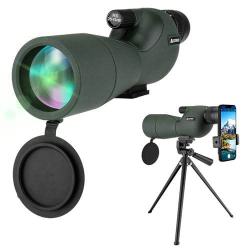 AUGYMER 単眼鏡 望遠鏡 25-75×60mm - 高倍率 望遠レンズ バードウォッチング 望遠鏡 FMCレンズ 軽量 防水 耐衝撃 スマートフォン対応 伸?三脚付き コンサート 花火大会 登山 野鳥観察 アーチェリー 撮影 録画|ネットClick Store 店