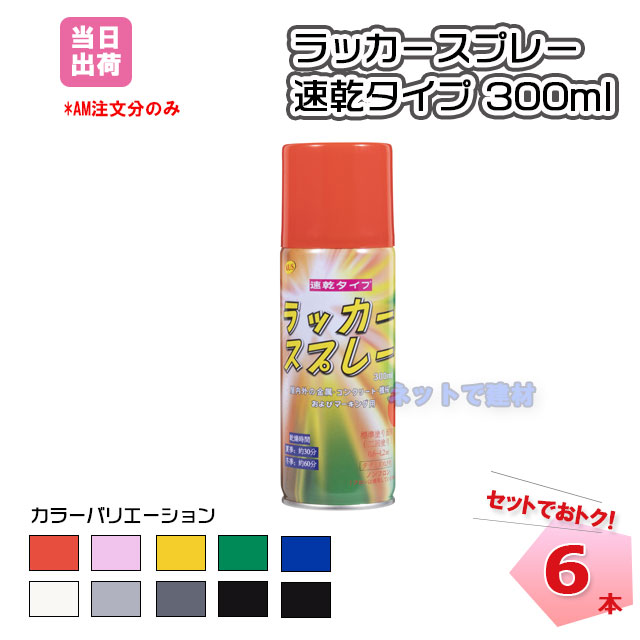 楽天市場】ラッカースプレー 48本セット 300ml 速乾タイプ 赤 ピンク 