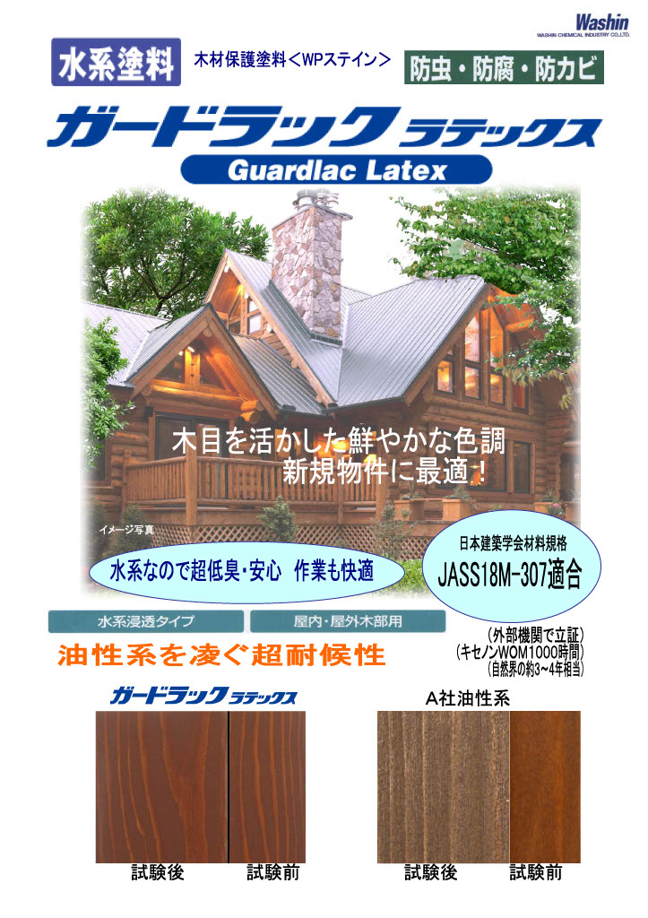 ガードラックラテックス レデューサー 3.5kg 屋内露天木部用水性用木防御すること染め付ける剤ワシン 和信舎密学加工