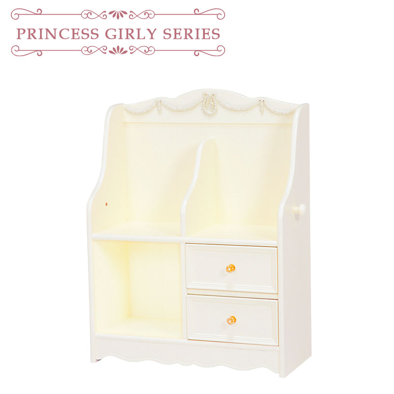 【Princess girly series】 幅76cm 奥行32cm 高さ90cm 白　ホワイト　ランドセルラック ワイド ランドセル収納 ランドセル置き おしゃれ 子供用 子供向け 子供部屋 キッズ収納 キッズルーム　お姫様　可愛い 収納　ラック