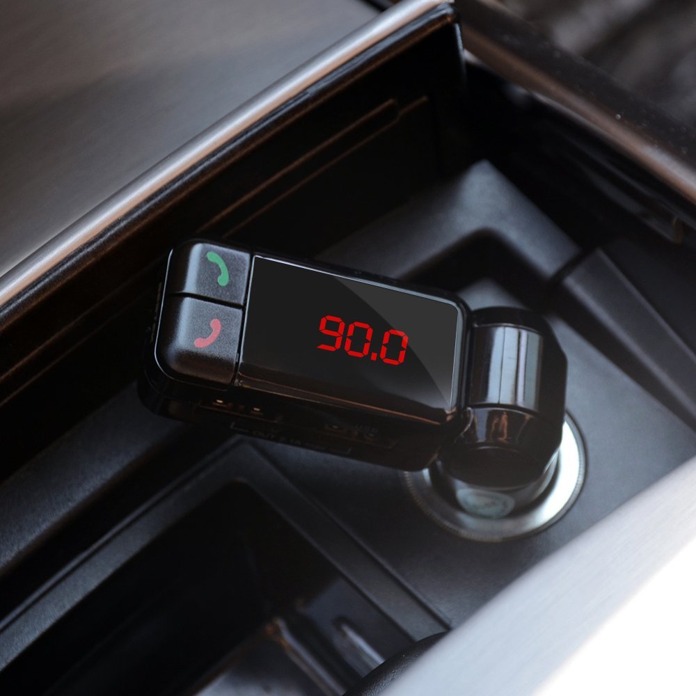 楽天市場 車載 Fmトランスミッター Fm Transmitter 液晶表示 ワイヤレス式 Bluetooth カーチャージャー Car Charger シガーソケット 2usbポート充電 車でiphone Ipodの音楽を楽しめる 高音質 12v車用 日本語取扱説明書付 ネットキー