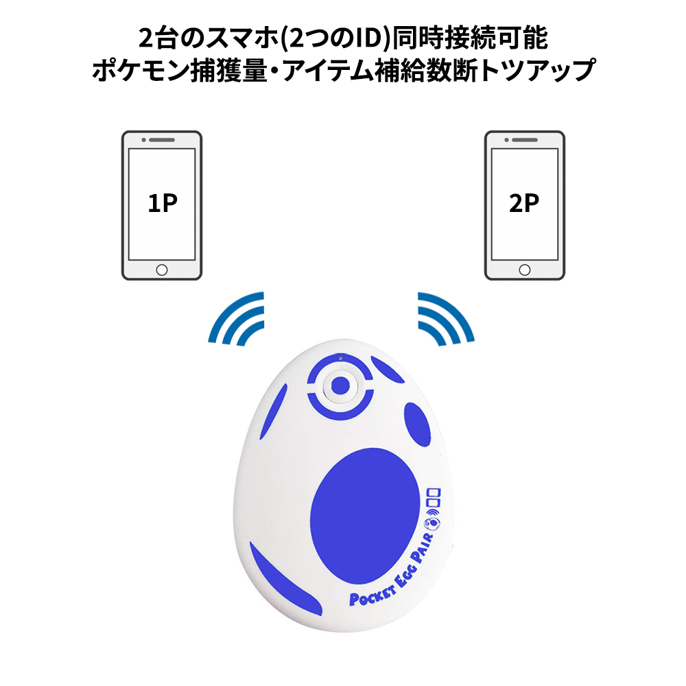 楽天市場 新型ポケットエッグ 二代目 Pocket Egg Pair 2台のスマホを同時接続 ポケモンの捕獲量断トツアップ メール長距離通信 単3形電池で最大三ヶ月連続使用可能 ポケモンgo完全自動捕獲道具 ネットキー