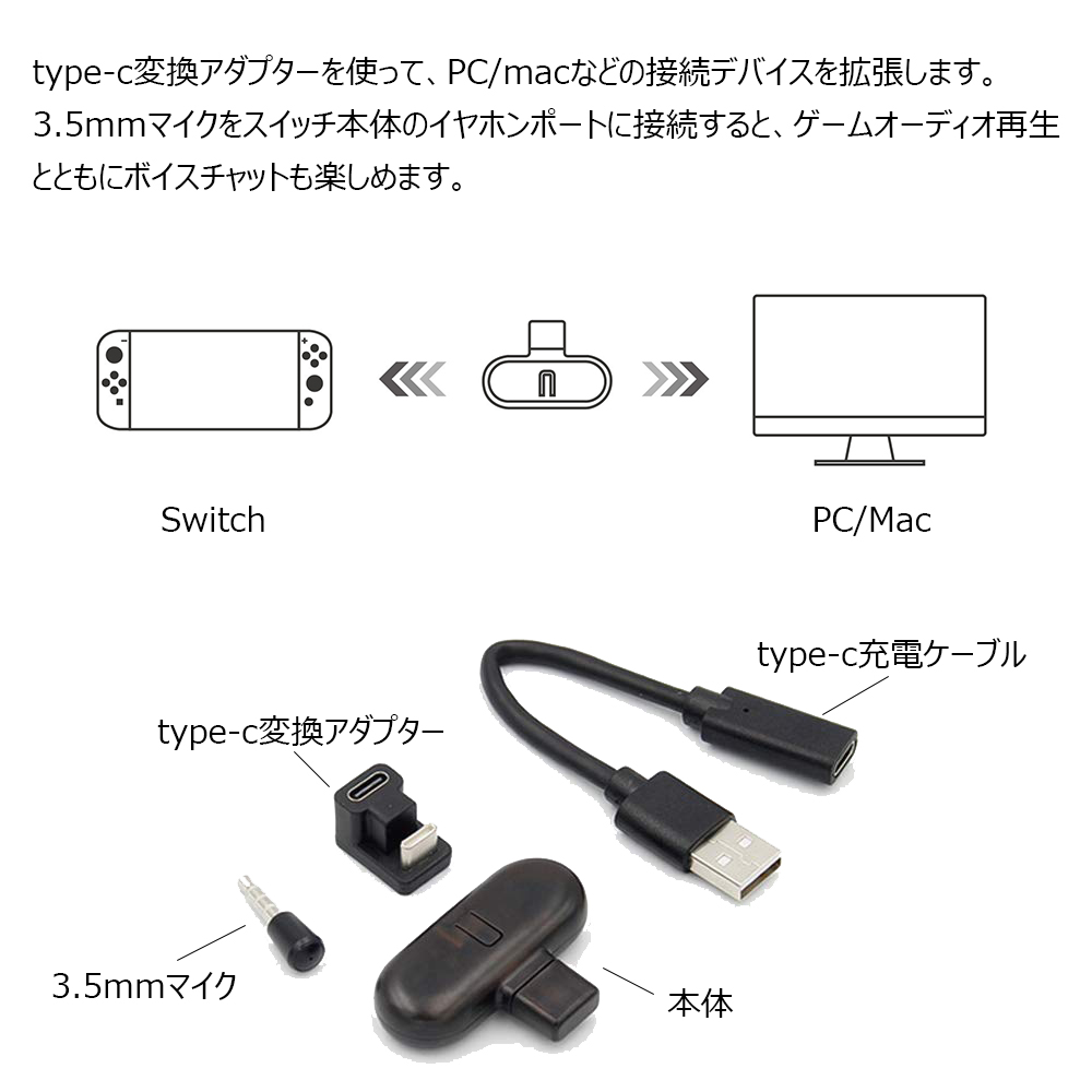 楽天市場 進化版 Bluetoothオーディオ Usbトランシーバー Bluetoothアダプター Nintendo Switch Bluetooth送信機 ワイヤレスイヤフォン接続 Type C Usbオーディオ Gulikit Route メール便送料無料 代引不可 ネットキー