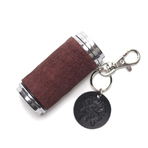 S Factoryエスファクトリー 携帯灰皿シリンダー ボルドーヒポ カバ革 携帯 灰皿 喫煙具 レザー 革 プレゼント ギフト カバ革を貼り付けた 携帯灰皿です 使い込む毎に味わいが増す喫煙具です プレゼント ギフトに最適 Hoopac Ch