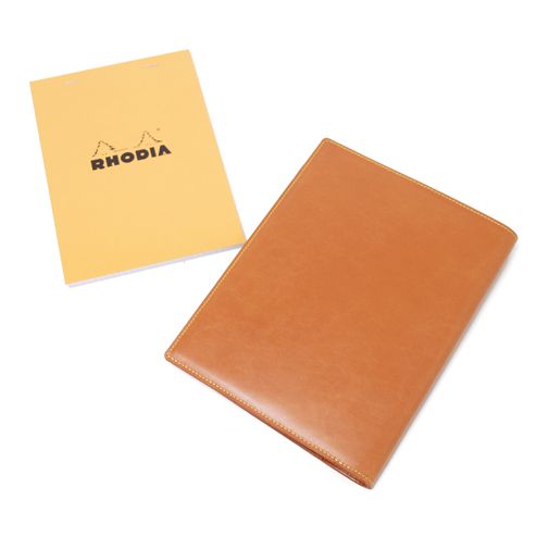 S\u0027FACTORYエスファクトリー Rhodia レザーメモカバー No.16 A5大きさ 駱駝 カウなめし革（牛皮） ロディア 取りまかなう 容れもの なめし革 革