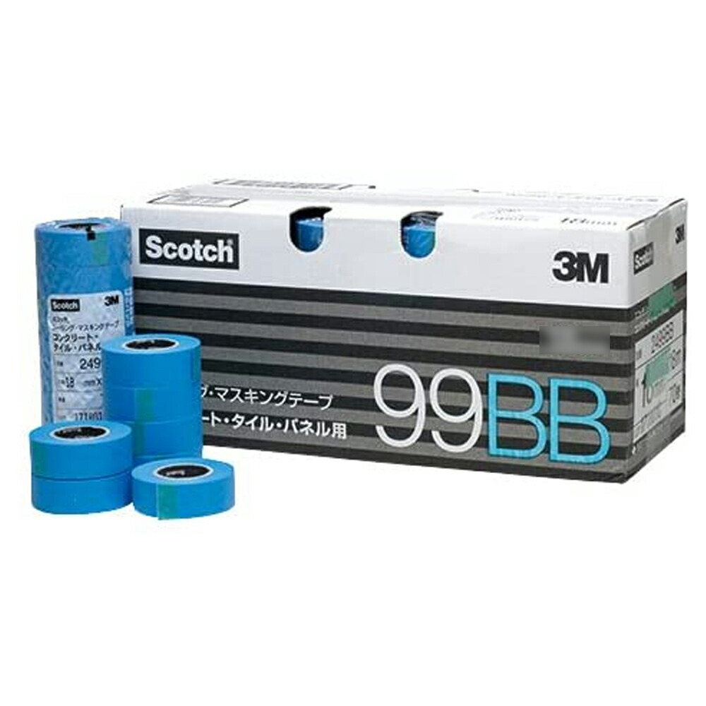 3M 99BB シーリングマスキングテープ コンクリート・タイル・パネル用 24ﾐﾘ 50個入 取寄