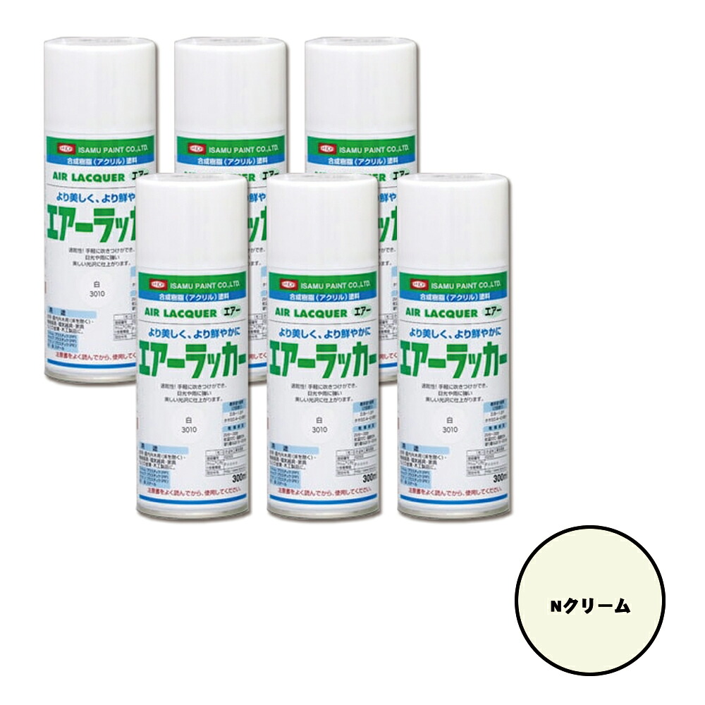 イサム塗料 622-3167-8 1液型アクリルエアラッカー N皮膚軟化剤 300ml×6本 取寄