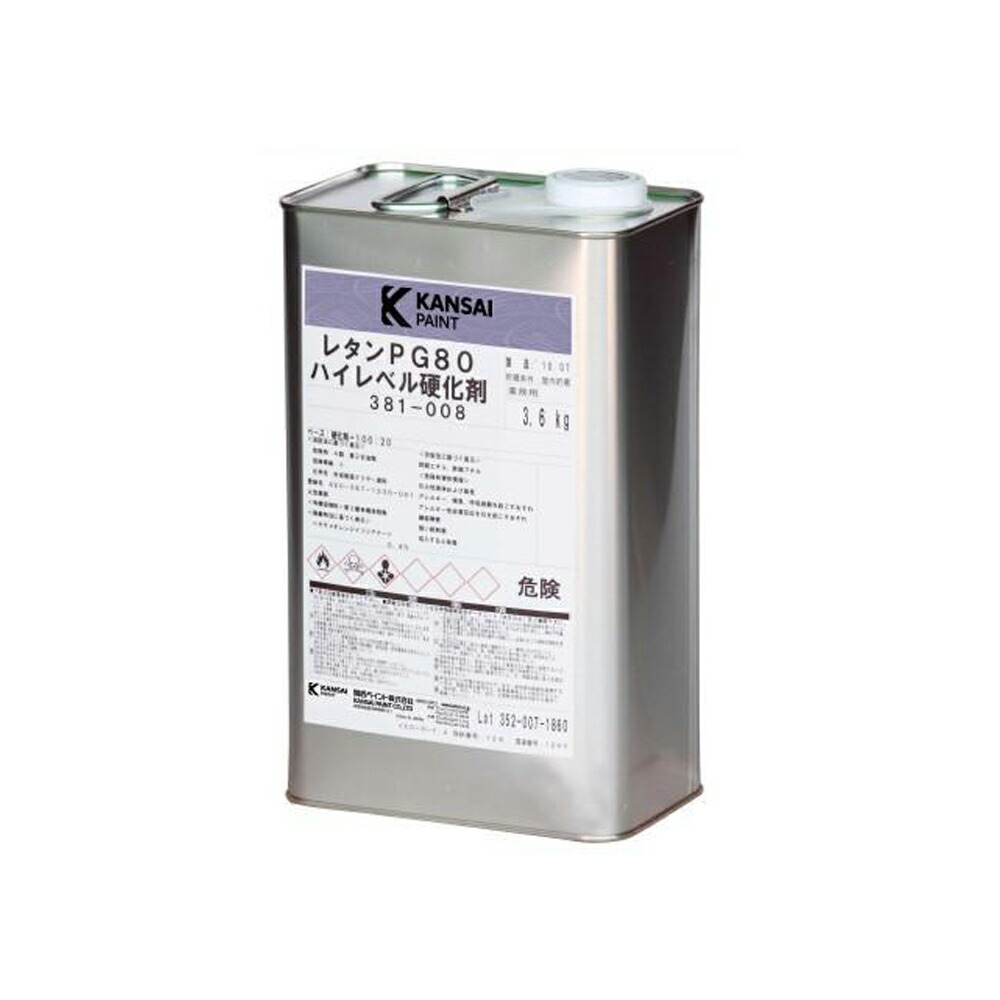 楽天市場】【送料無料】関西ペイントレタンPG80 硬化剤 3.6kg