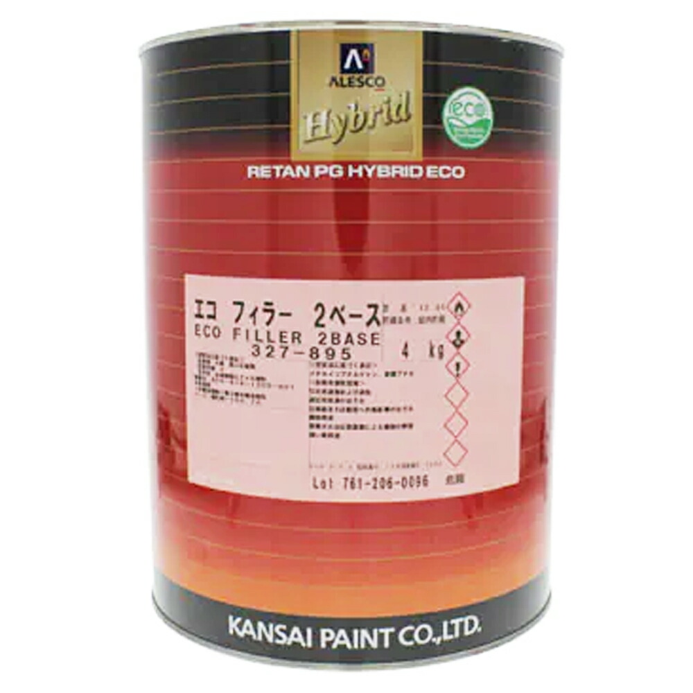 関西ペイント 327-894 レタンPGハイブリッドエコ フィラーホワイト2ベース 4kg 取寄