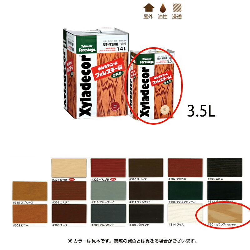 大阪ガスケミカル キシラデコールフォレステージ 301 カラレス(下塗り専用) 3.5L 取寄｜ネットペイント　店