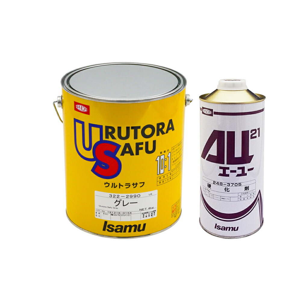 楽天市場】イサム塗料 322-2990-2 ウルトラサフグレー 4kg×1個