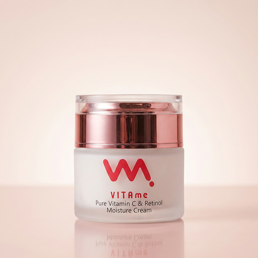 VITAme ピュアビタミンC＆レチノール配合 美容クリーム / 50g ビタミー クリーム 日本製 ビタミンC誘導体 レチノール セラミド ヒアルロン酸 ペプチド 保湿 うるおい キメ なめらか肌 日本製 無香料 無着色｜プロ用ヘア＆コスメShopネッツビー