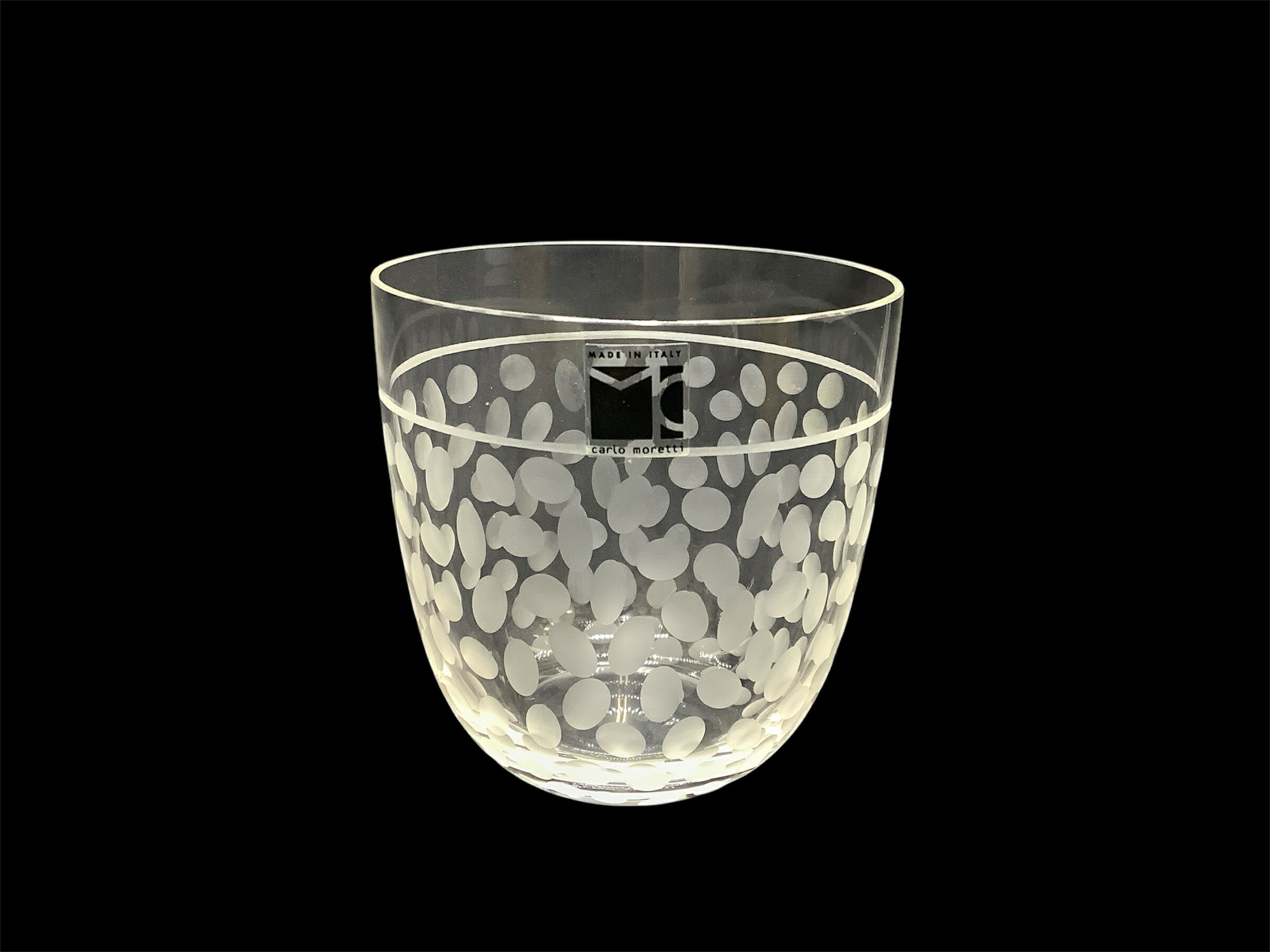 Carlo Moretti カルロモレッティ I Diversi Incisi オーバル水呑み 2001 ムラーノ 表われ入