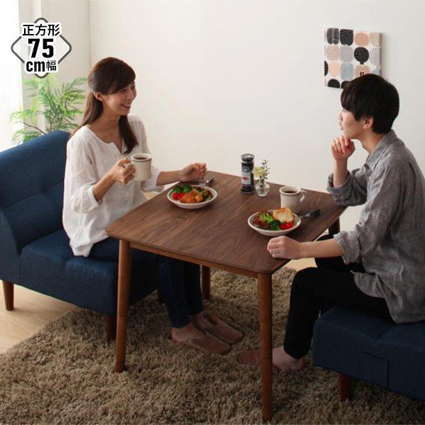 【25日限定！ポイント最大6倍】 こたつテーブル ハイタイプ 正方形 75&times;75 おしゃれ 4段階 高さ調節可 Nolan ノーラン 高さ調整こたつテーブル ブラウン｜イルミインテリア