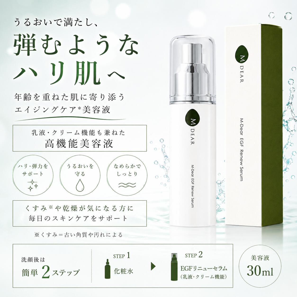 エムディア EGF リニューセラム （エイジングケア美容液）30ml