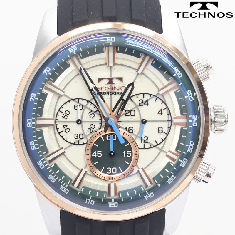 【楽天市場】TECHNOS（テクノス） クロノグラフ腕時計 T8690シリーズ ウレタンベルトウォッチ T8690PS 【あす楽対応】：ネット