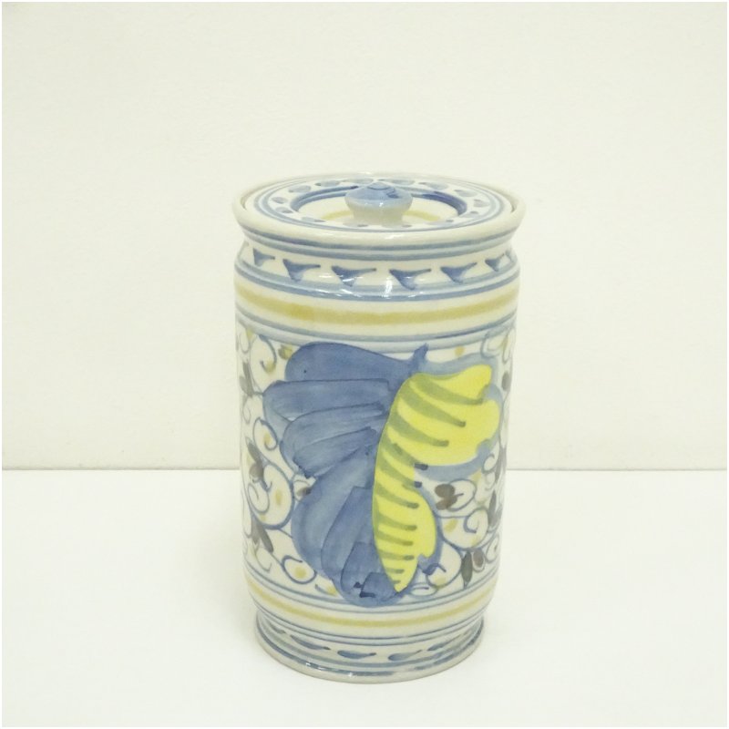 【中古】【茶道具】京焼　高台寺窯　森里陶楽造　紅毛写細水指　水指し 茶道 茶道具 おしゃれ 水差し 抹茶 インテリア 茶器 水器 お茶 骨董 茶会 8月 10月 夏秋