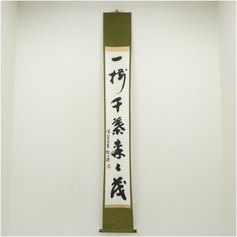 楽天市場】【中古】【茶器/茶道具 掛軸（掛け軸）】 一行 松老五雲披