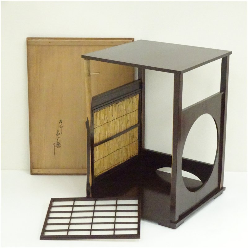 【中古】【茶道具】塗師　川瀬表完造　吉野棚（共箱）茶道 茶道具 おしゃれ 茶器 道具 点前 茶席 抹茶 骨董 お茶 茶室 インテリア ラック 収納 3月 4月 春