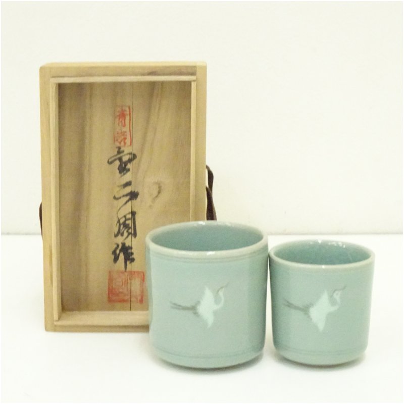 楽天市場】青磁 韓国陶窯 東谷 金正黙 急須 茶碗 5ケセット 共箱 0183