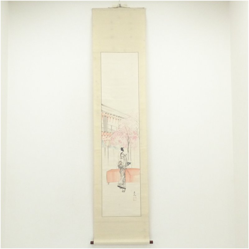 楽天市場】河原 進「 赤富士 」 掛軸 ( 尺八横 )【中古】 : 内田画廊