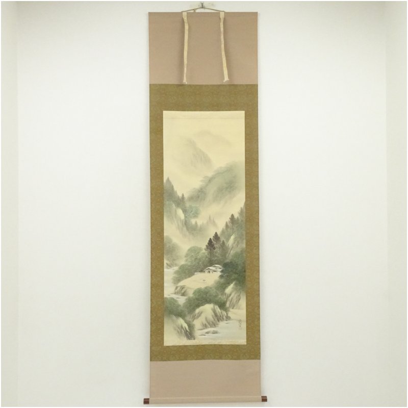 楽天市場】吉井春堂『水墨山水』掛軸(尺八横)【中古】 : 内田画廊
