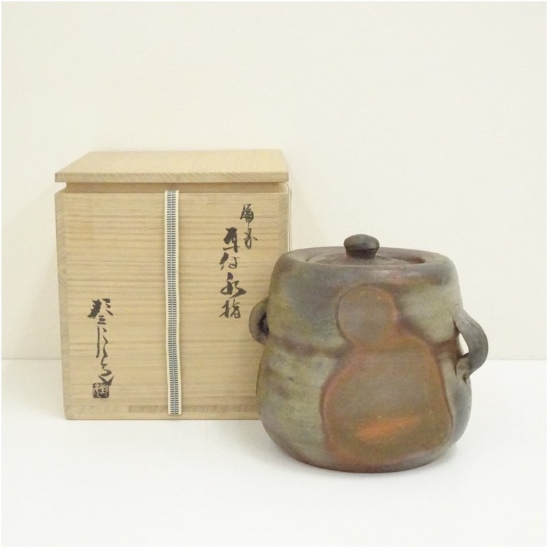 楽天市場】【中古】【茶器/茶道具 水指（水差し）】 高取焼き 管耳付