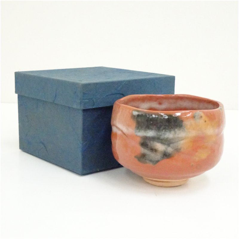 楽天市場】【共箱】三代 佐々木昭楽作 銘「一文字」 長次郎写 赤楽茶碗