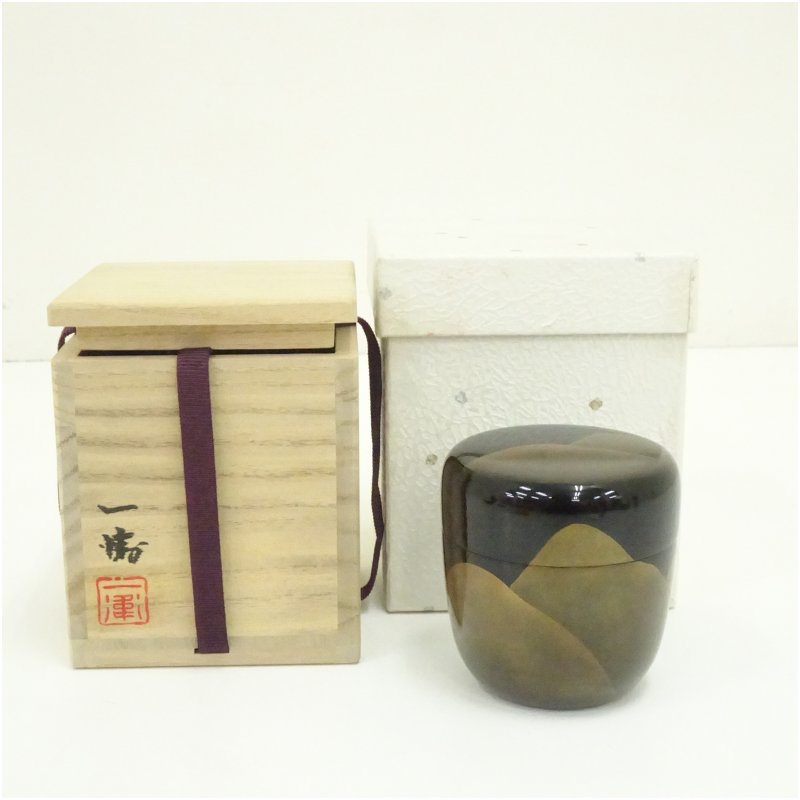 茶道具　吉田一峰作　鵬雲斎好　五葉棗　共箱　V　R5304 茶道具 吉田一峰作 鵬雲斎好 五葉棗 共箱 V R5304