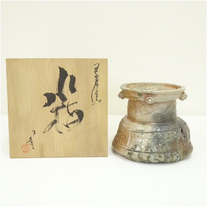 楽天市場】【茶道具】【送料無料】【水指】【中古】ロハク写し細水指新