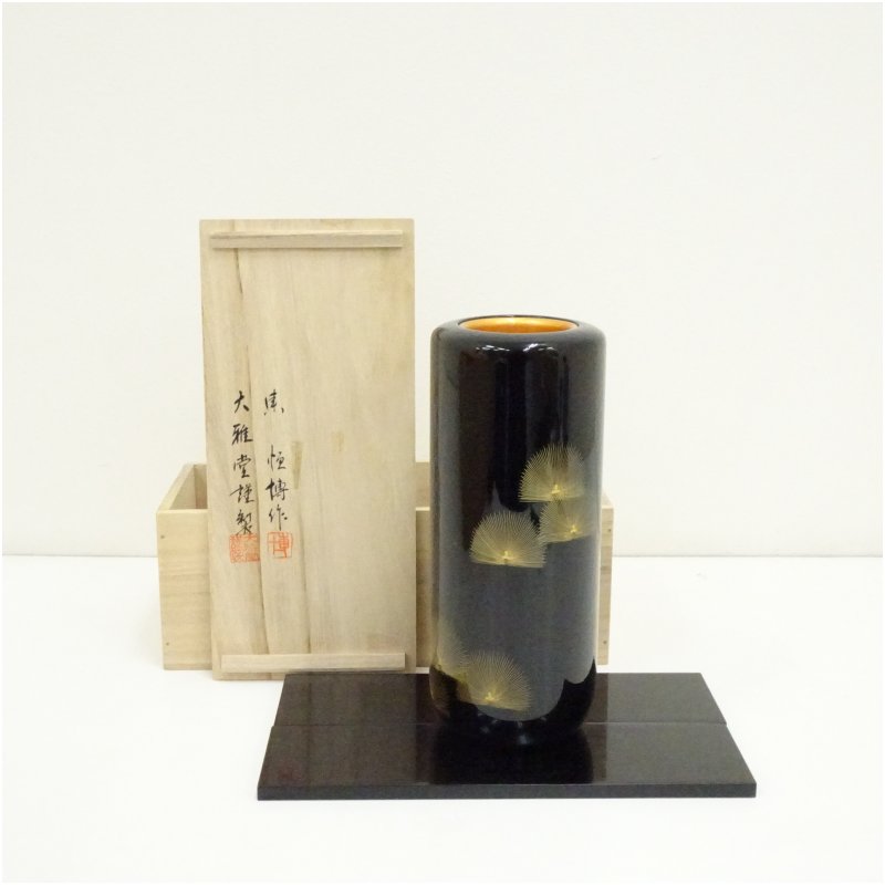 楽天市場】送料無料 輪島塗 花器 盛松沈金 沈金彫 輪島漆器 日本 伝統