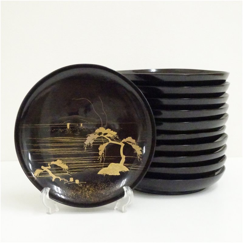 楽天市場】村上木彫堆朱 四季の草花文銘々皿 0174漆器 茶道具 茶道