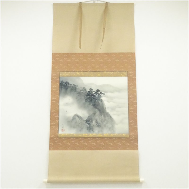 楽天市場】吉井春堂『水墨山水』掛軸(尺八横)【中古】 : 内田画廊