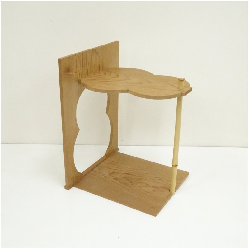 【中古】【茶道具】指物師　寸斎造　淡々斎好瓢棚（箱付） 茶道 茶道具 おしゃれ 茶器 道具 点前 茶席 抹茶 骨董 お茶 茶室 インテリア ラック 収納 6月 7月 8月 夏