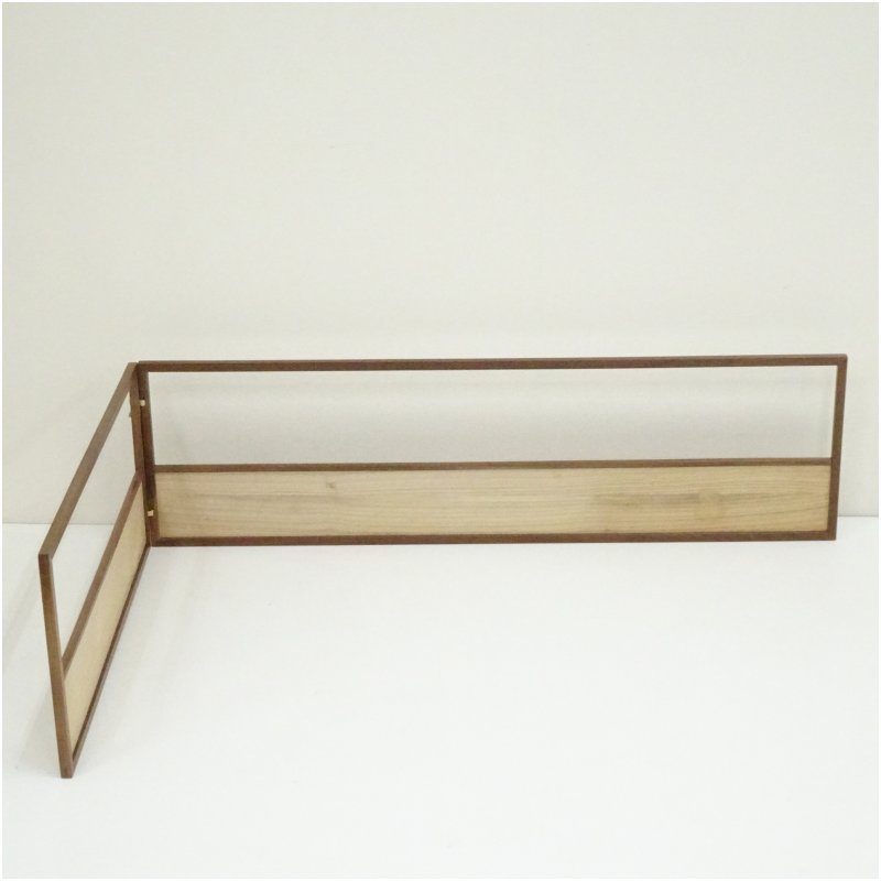 【中古】【茶道具】木製 風炉先屏風（紙箱）  茶道具 格好のいい パーテーション ついたて 和風 中仕切り 茶道 アンティーク 室内装飾 レトロ 間仕切り-屏風