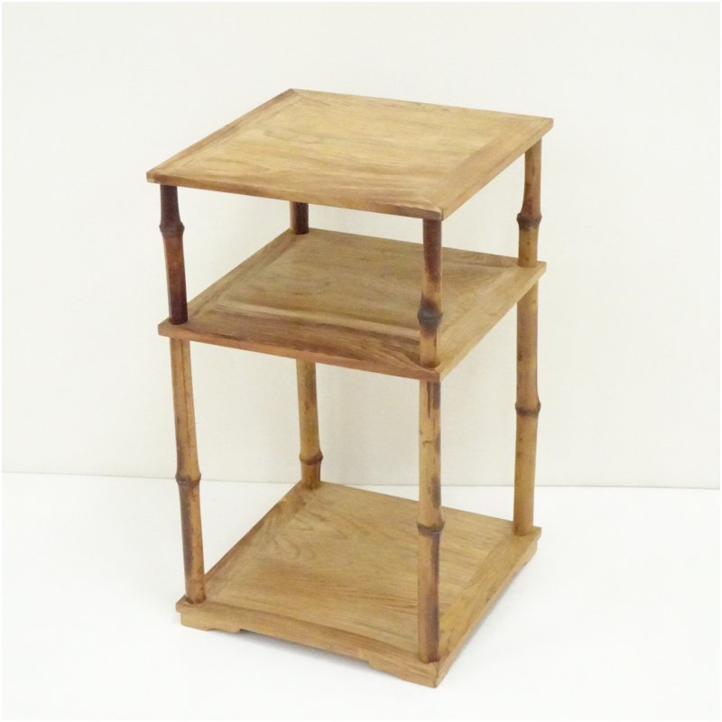【中古】【茶道具】木地二重棚 茶道 茶道具 おしゃれ 茶器 道具 点前 茶席 抹茶 骨董 お茶 茶室 インテリア ラック 収納 6月 12月 夏冬