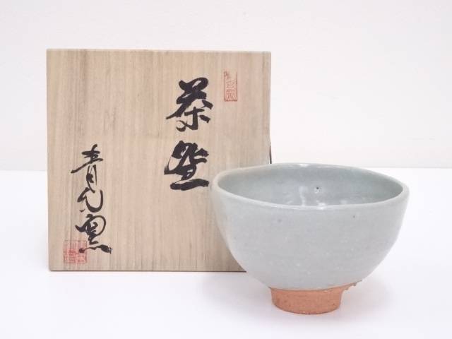 Ｐ９７　茶碗　『京焼』『本願寺窯造』『銘　滴翠』　抹茶碗　共箱　茶道具 P97 茶碗 『京焼』『本願寺窯造』『銘 滴翠』 抹茶碗 共箱