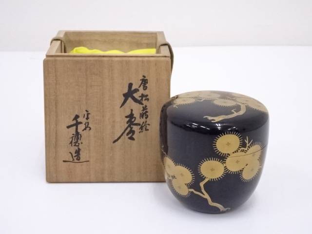 楽天市場】【茶道具】洋鳳造 漆塗花筏蒔絵平棗（共箱）【送料無料