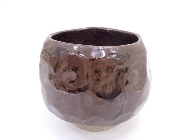 窯変？茶碗　アンティーク　茶道具　骨董品　古道具 屋島焼 飴釉、幕釉 茶碗 合わせ箱 茶道具 骨董品、美術品 - メルカリ