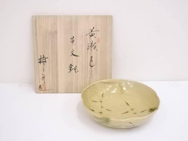 黄瀬戸茶碗 青木九仁博作 美術品 陶芸 美術品 陶芸 ふじみ野市