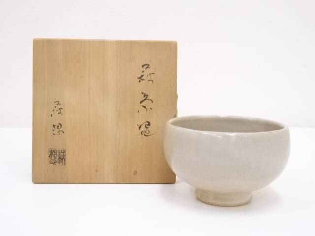 Ｎ４９８　茶碗　『萩焼』『佐藤友宣造』『古萩茶碗』　抹茶碗　共箱　茶道具 道具 ] - 道具 萩焼 斉藤一斎造 茶碗（共箱） | 宗 sou::お
