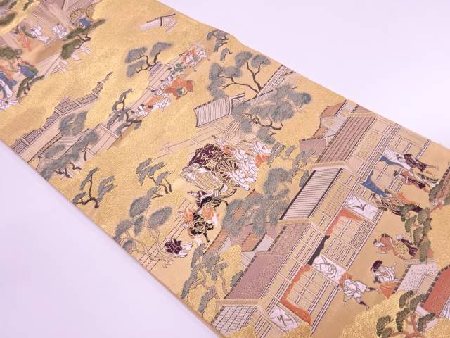 高い素材 帯 リサイクル 時代人物風景模様織出し袋帯 送料無料 和服 かわいい おしゃれ 帯 きもの 着物 和装 Bncedeao Integration Gov Bf