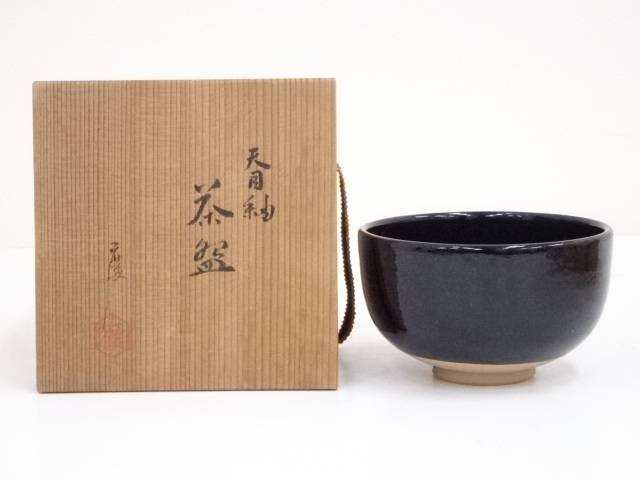 京焼　銀閣造　東山天目　天目茶碗　共箱　茶道具　茶器 オンライン ショップ 安いホビー・楽器・アート - 京焼 銀閣