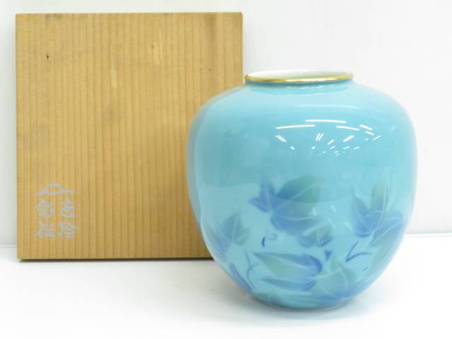 激安大特価 花入れ 生花 生け花 花瓶 フラワーベース 茶道具 華道具 花器 華道 有田焼窯元 深川製磁 色絵彩磁 芙容 夏型6号花生 共箱付 送料無料 中古 おしゃれ Hnik 花生け ガーデニング 園芸 インテリア Rashiastrologer Com