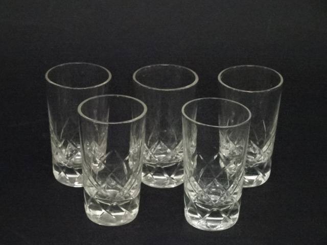 超激安 ガラス 昭和レトロ 切子ショットグラス5客 送料無料 食器 料理 居酒屋 カフェ バー おしゃれ キッチン 食卓 来客 コップ レトロ お酒 上品 全ての Soyfanimal Com