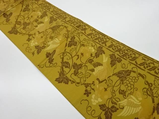 売れ筋 リサイクル 未使用品 鳥に葡萄模様織出し全通袋帯 送料無料 和服 和装 着物 きもの 帯 おしゃれ かわいい 30オフクーポン 和服レディースファッション Insolite Guadeloupe Voyage Com